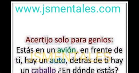 Lista de juegos para ejercitar la mente, actividades y ejercicios para niños, adolescentes, adultos y personas mayores que permiten mejorar las una de las formas mejores y más divertidas es con los juegos para ejercitar la mente/el cerebro. Acertijo del avion | Juegos Mentales