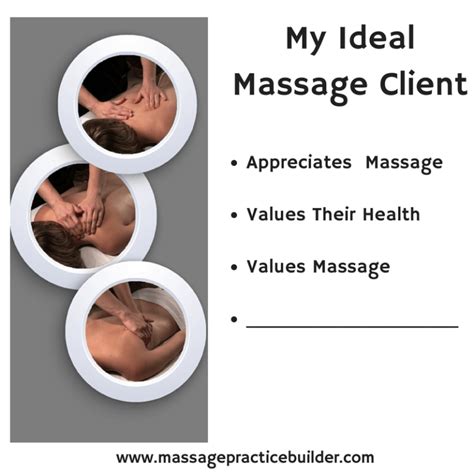 ideal massage clients | Massage marketing, Massage business, Massage