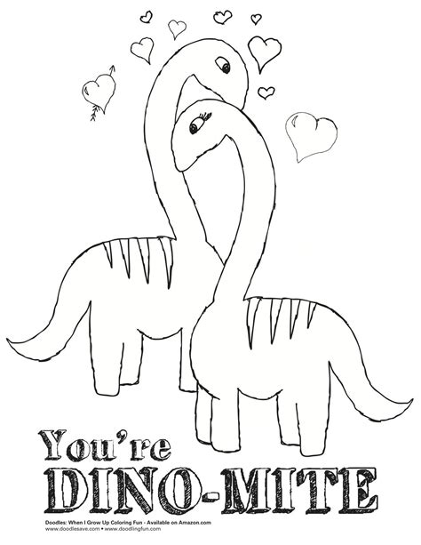 At least that's true in my house! Dinosaur Valentine Coloring Pages Printable