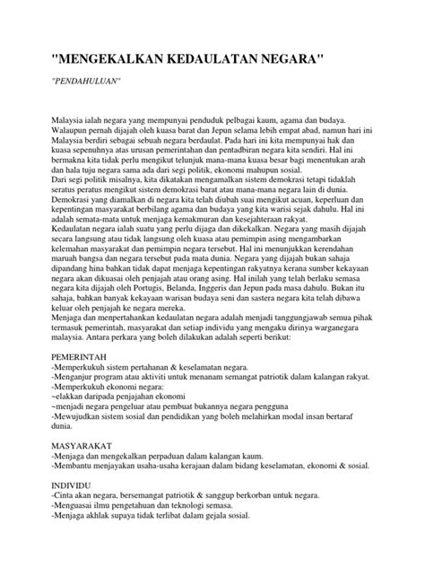 Apa saja kelebihan membuat … patung dengan teknik konstruksi?jawab:4. Cabaran Dan Langkah Mengekalkan Kedaulatan Negara Pada ...