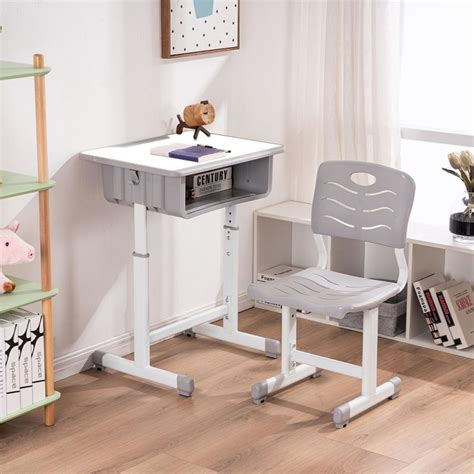 Tablet arm desks in various materials and styles at affordable prices from hertz furniture. Zimtown Student Desk and Chair Set for Girls - Height ...