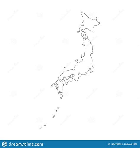 Comes in ai, eps, pdf, svg, jpg and png file formats. Vector Map Japan. Outline Map. Isolated Vector ...