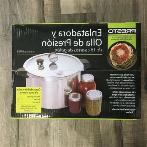 Air vent and cover lock allows pressure to build up only when the cover is closed properly easy to read gauge automatically registers a complete range of processing pressures Presto Pressure Canner & Cooker 16 qt 01755