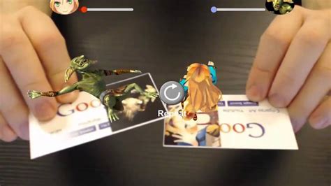 Each card presents, on the front, a game or rhyme selected from the opies archive, and on the back, a marker to trigger an augmented reality experience. Augmented Reality Dance Fight Card Game Demo - YouTube