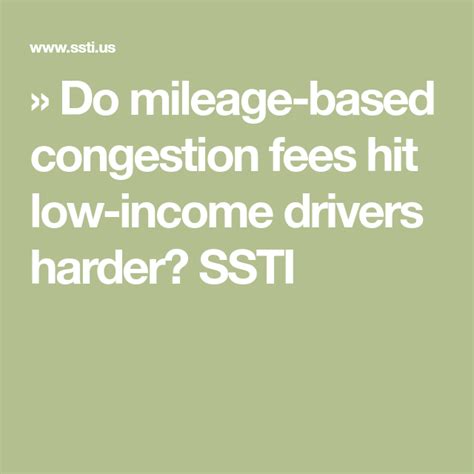 Mile auto says that 65% of american drivers log fewer than 10,000 miles a year. » Do mileage-based congestion fees hit low-income drivers ...