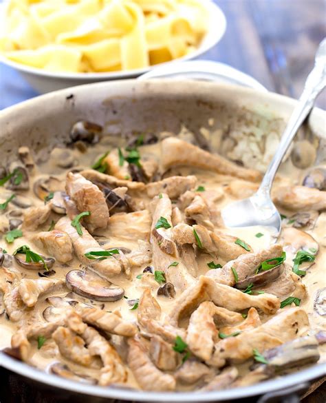 Packed with fresh veggies, herbs and noodles, this leftover turkey soup recipe is super filling and comforting! This pork stroganoff is the best kind of comfort food! Tender pork, cooked with mushrooms a ...