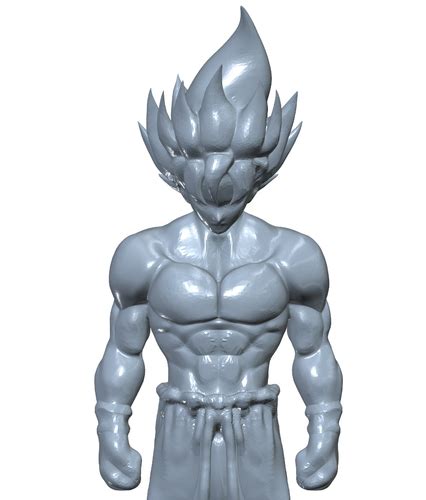 Makexyz is 3d printing on demand. 3D Printed Super Saiyan Goku - Dragon Ball Z by Gnarly 3D Kustoms | Pinshape