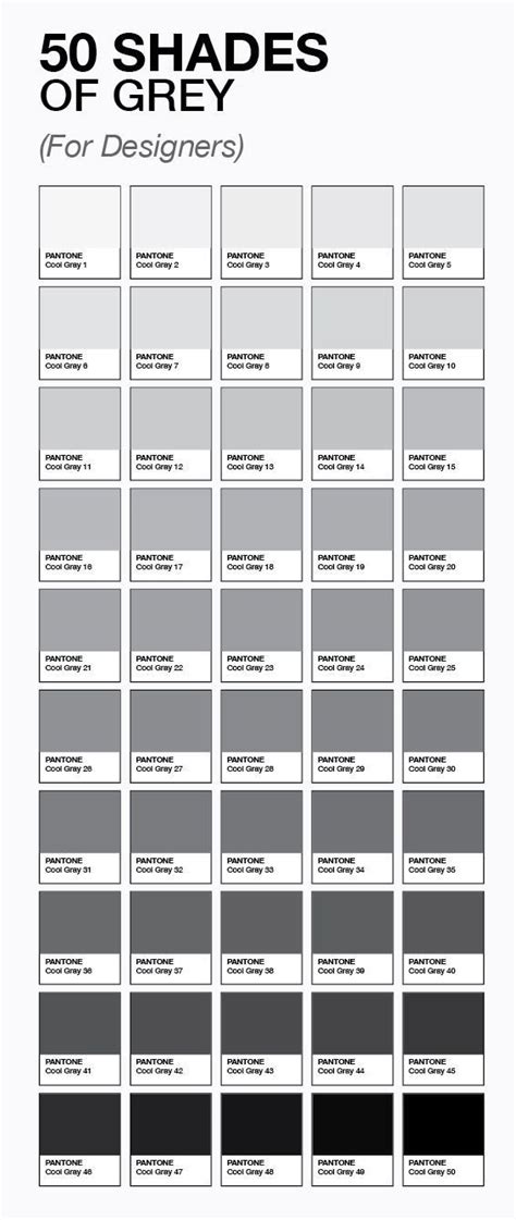 The following is a list of colors. *DesigN_SalvatioN* | Grey colour chart, Grey paint, Pantone