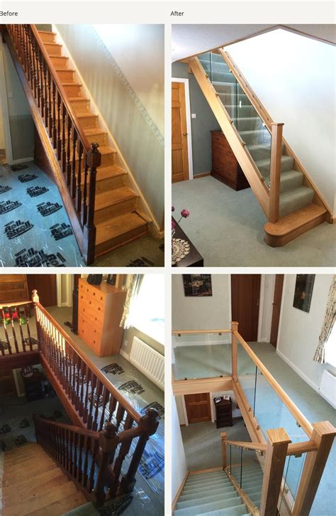 Interior built by sweeney design build. Before and after glass and wood staircase renovations ...