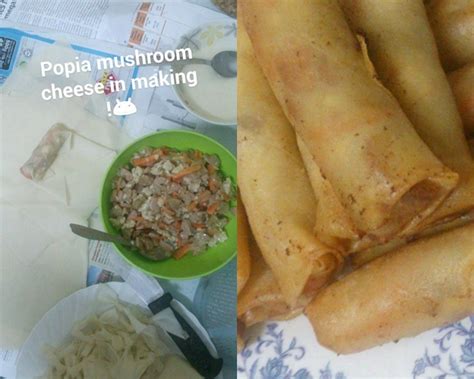 Resepi terkini yang saya terima ini adalah resepi roti sosej cheese bersalut kulit popia. Resepi Popia Mushroom Cheese senang & mudah | Blogger ...