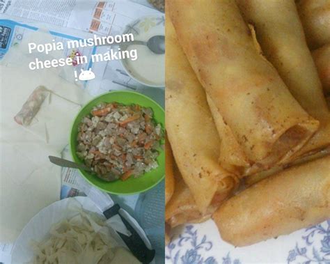 Rangup di luar berkrim cheese di dalam! Resepi Popia Mushroom Cheese senang & mudah | Blogger ...