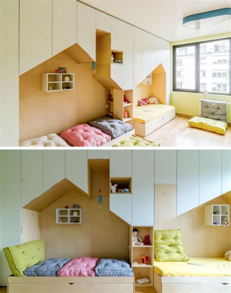 The kids' room decorating experts at hgtv.com share 30 bunk rooms that make kids' rooms feel like vacay every day. House-Shaped Beds for Kids — Shoebox Dwelling | Finding ...