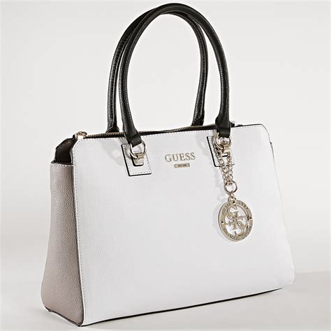 Sac à main cuir guess double face, en très bon état. Guess - Sac A Main Femme VG740109 Blanc Gris ...