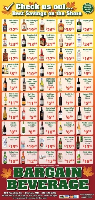 Maybe you would like to learn more about one of these? Check Us Out, Bargain Beverage, Denton, MD