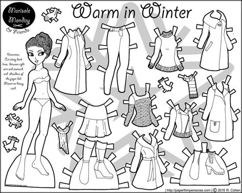 Black and white printable paper dolls marisole monday. Paper Thin Personas | Paper dolls clothing, Paper dolls ...