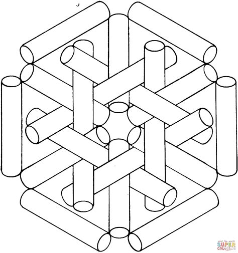 For instance, workbooks have the. Optical Illusion 37 coloring page | Free Printable ...