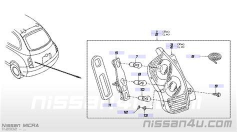 Nissan note spiegel heckklappe rücklicht tür achse anlasser. Ausbau Heckleuchte - Micra - Nissanboard