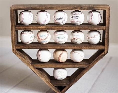 I wanted cheap, easy and functional. Baseball Display Shelf, Baseball Shelf, Home Plate ...