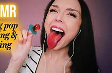 asmr licking lollipop wet mouth sounds