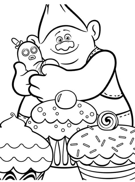 We designed this trolls happy birthday coloring page with little ones in mind. Kids-n-fun.com | 26 coloring pages of Trolls