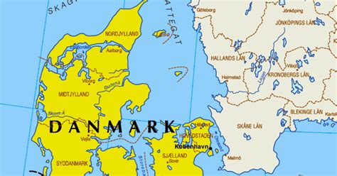 • aalborg • aarhus • odense. Mappa della Danimarca Regionale | Mappa del Mondo Regionale