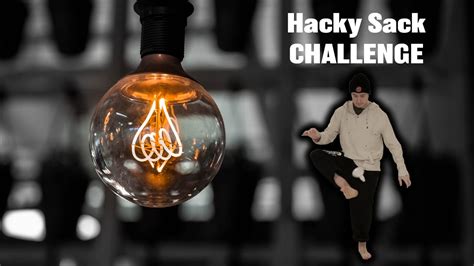 A small round bag filled with plastic pellets or other material and used in games that require its being kept. Hacky Sack CHALLENGE - YouTube