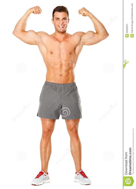 Superior rectus muscle is a muscle in the orbit. Full body of muscular man stock image. Image of background - 25262221