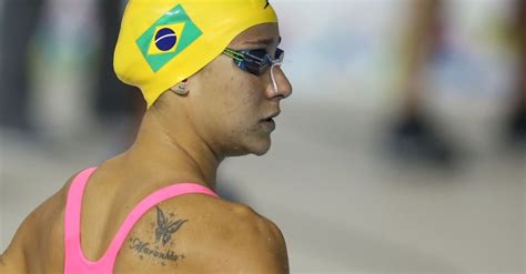 He won the silver for brazil in the 400 freestyle relay with a split of :47.18. Veja as tatuagens dos atletas no Pan - BOL Fotos - BOL Fotos