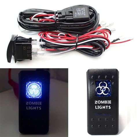 Like all of our rocker switches this is a genuine carling contura v series rocker switch and it is ip68 sealed dustproof and waterproof. iJDMTOY Zombie Lights Blue LED Illuminated ON/OFF Rocker Switch + Two-Output Relay Wire Harness ...