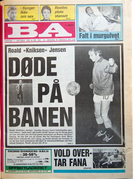 Kniksenprisen), established in 1990, acclaims the best players in the norwegian football premiership. Bergensavisen - BAs dekning av Kniksens død for 30 år siden
