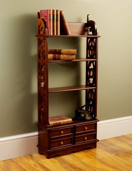 We would like to show you a description here but the site won't allow us. Solid Mahogany 4 Drawer Bookshelf / Wall Rack