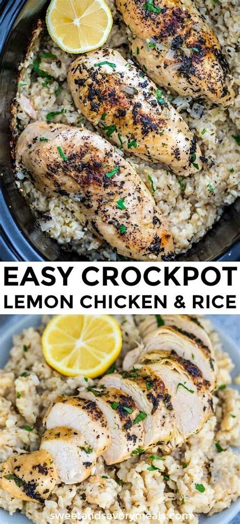 Add garlic and cook for about 30 seconds. Crockpot Chicken and Rice | Recipe (With images) | Healthy crockpot recipes, Chicken crockpot ...