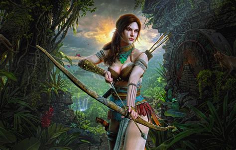 Wallpaper Girl, Figure, Tomb Raider, Art, Beauty, Sexy, Figure, Lara ...