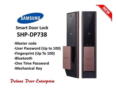 With its sleek designs and impressive smart features, they offer. Samsung SHP-DP738 Smart Digital Door (end 4/8/2021 8:15 PM)