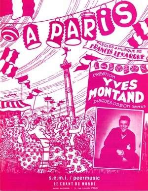 Montand's mother was a devout catholic, while his father held strong communist beliefs. Partition Yves MONTAND A Paris