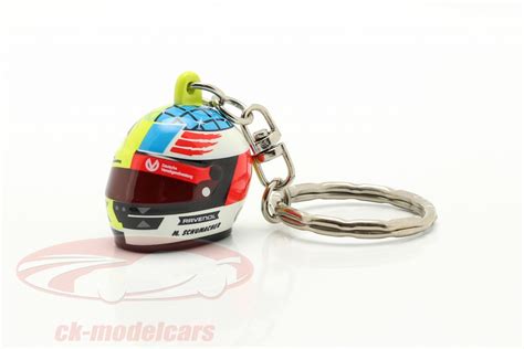 3d schlüsselanhänger des fahrerhelms von mick schumacher aus 2020. Mick Schumacher 3D Zeer belangrijke ketting helm 2017 Spa ...