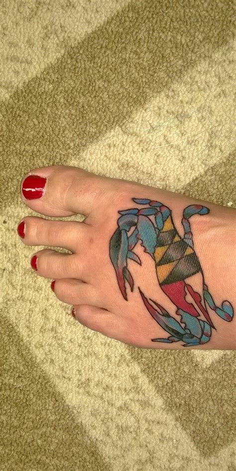 We are frederick's greatest body art studio. My MD blue crab tattoo | Crab tattoo, Tattoos, Blue crab