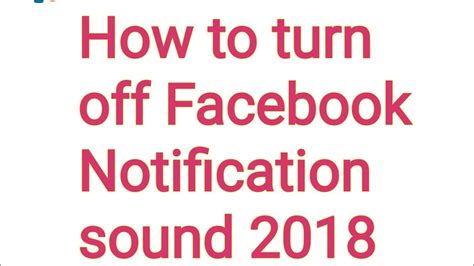 Once on the home screen, follow these four steps: How to turn off and on Facebook notification sound 2018 ...