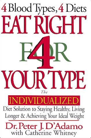 What to eat & avoid right for your blood type: Eat right 4 (for) your type (1996 edition) | Open Library