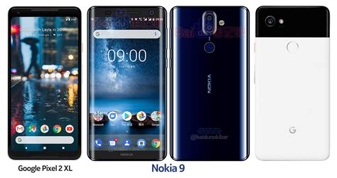 76.7 x 157.9 x 7.9 mm weight: Nokia 9 vs Google Pixel 2 XL: Design & Specs comparison ...