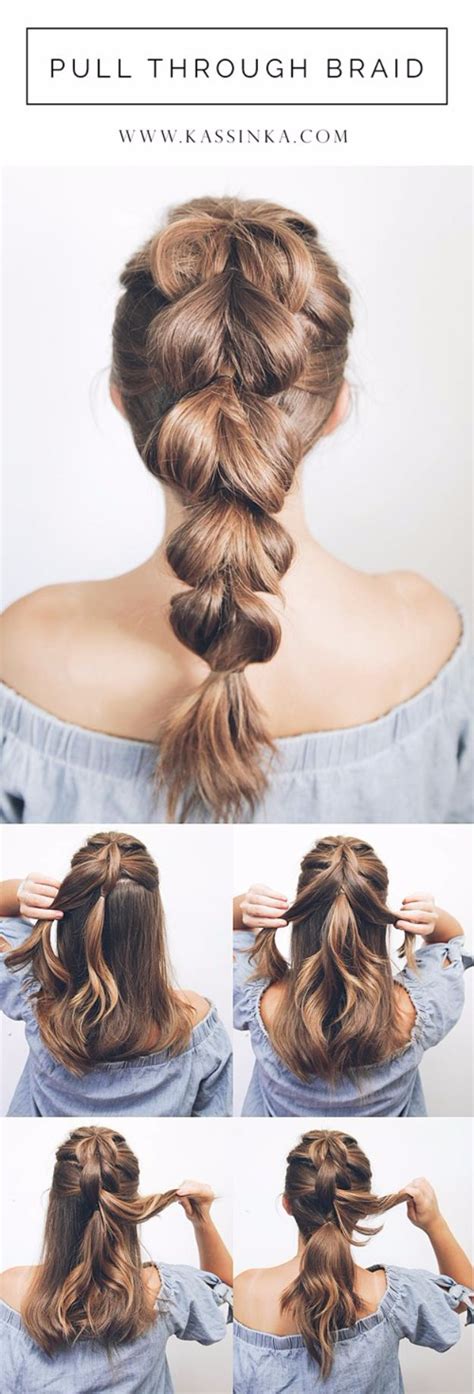 This easy braided hairstyle is essentially just two twists, two braids and the rest of your hair tucked at the nape for a cute updo look. 33 Cool Hair Tutorials for Summer