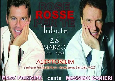 Forse in amore le rose. Enzo Principe canta Massimo Ranieri all'auditorium ...