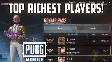 Ceoworld magazine > top stories > stats gate > the world's richest people (top billionaires, 2021). The Top 10 RICHEST Players! - PUBG MOBILE - YouTube