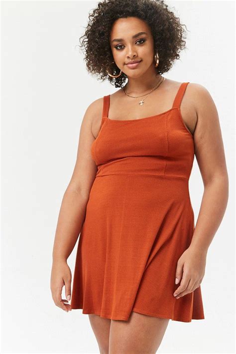 From grand ball gowns to sultry slip dresses, these gowns are for every size, shape and style. Plus Size Ribbed Skater Mini Dress | Forever21 | Mini ...
