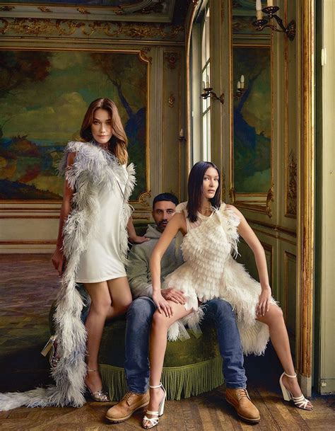 Photographed by mark seliger and styled by brune de margerie. Carla Bruni et Bella Hadid réunies par Riccardo Tisci, le ...