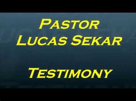 Ennai jenippithavarae pastor lucas sekar tamil christian songs. Pastor Lucas Sekar Testimony in Elim A G Church, Velachery ...