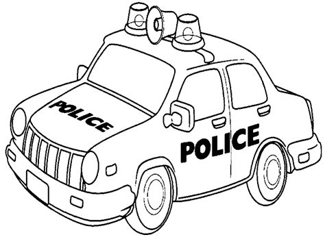 Polizeiauto vorlage als pdf herunterladen. Ambulanz, Feuerwehr, Polizei - Ausmalbilder