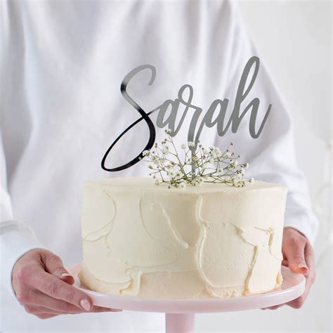 The wedge shapes and pastel colors were just perfect for turning into little slices of cake. classic personalised acrylic cake topper by twenty-seven ...