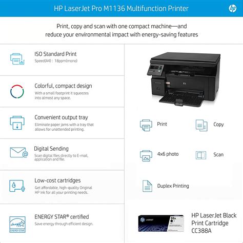 Hp printer driver is a software that is in charge of controlling every hardware installed on a computer, so that any installed hardware can. HP LaserJet Pro M1136 Multi-Function Monochrome Laser ...
