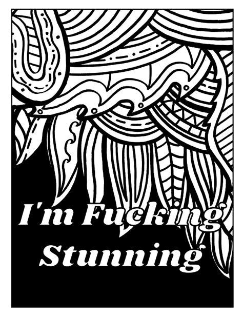 38+ free inspirational adult coloring pages for printing and coloring. Motivational adult coloring page with swears #motivational ...